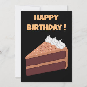 Happy Birthday Delicious Chocolate Cake Invitation