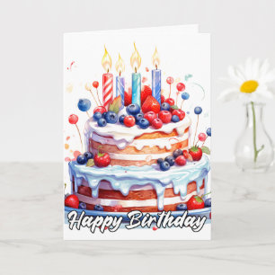 Happy Birthday Delicious Party Cake Card