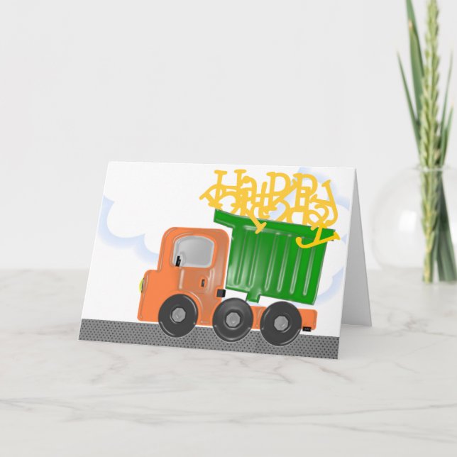 Happy Birthday Delivery Truck Card (Front)