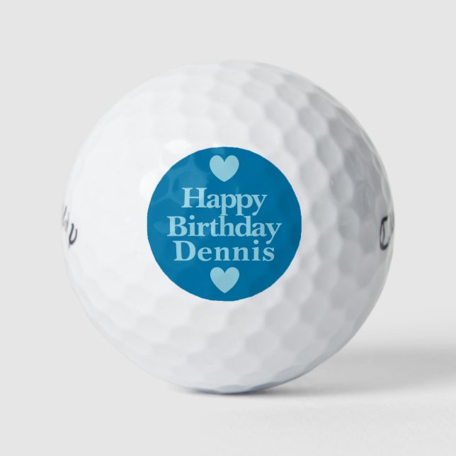 Happy birthday #Dennis golf balls (Front)