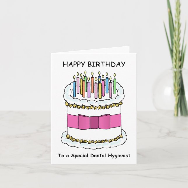 Happy Birthday Dental Hygienist Card (Front)
