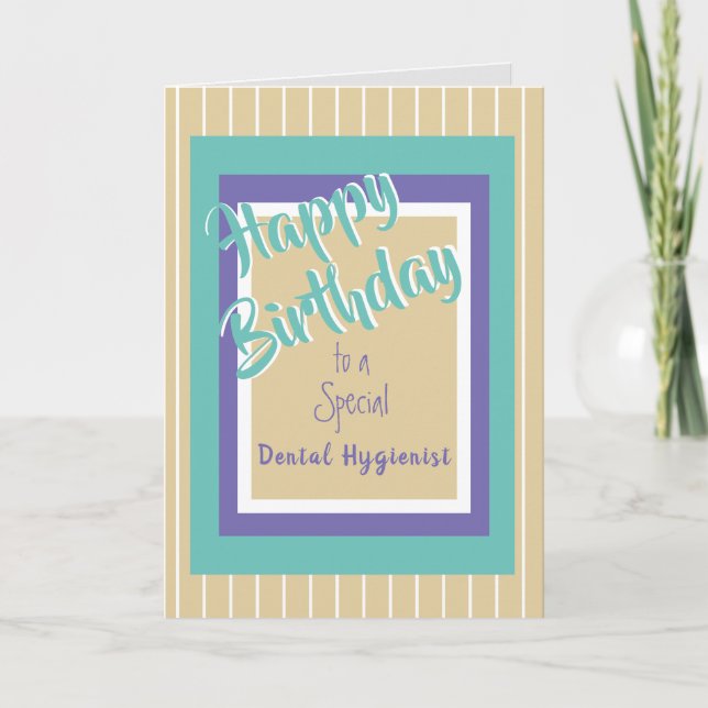 Happy birthday Dental Hygienist greeting card (Front)