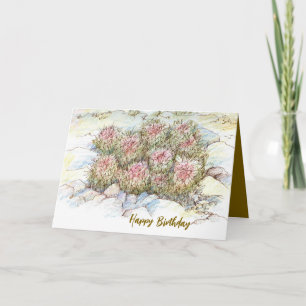 Happy Birthday Desert Cactus Landscape Card