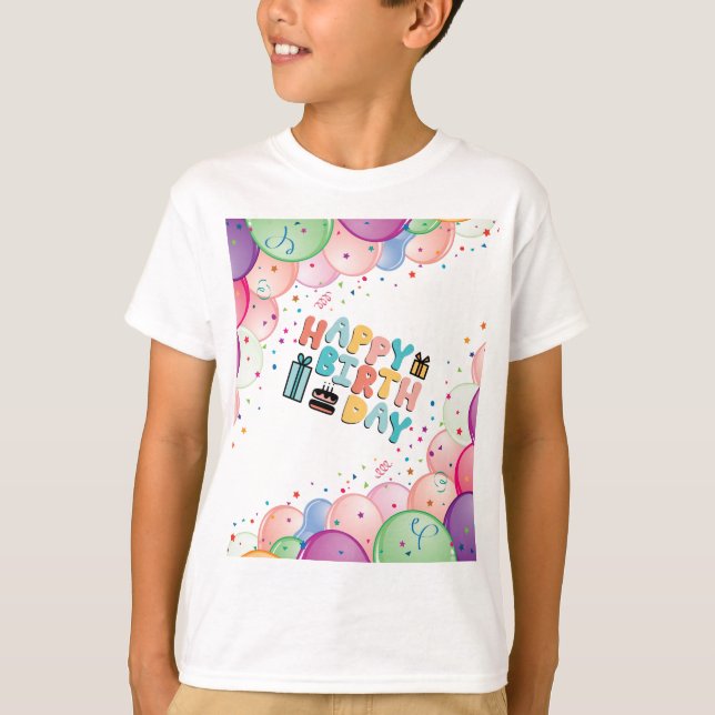 Happy Birthday design for kids baby T-Shirt (Front)