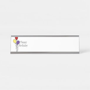 Happy Birthday Desk Name Plate