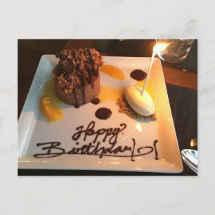 Happy Birthday Dessert Postcard