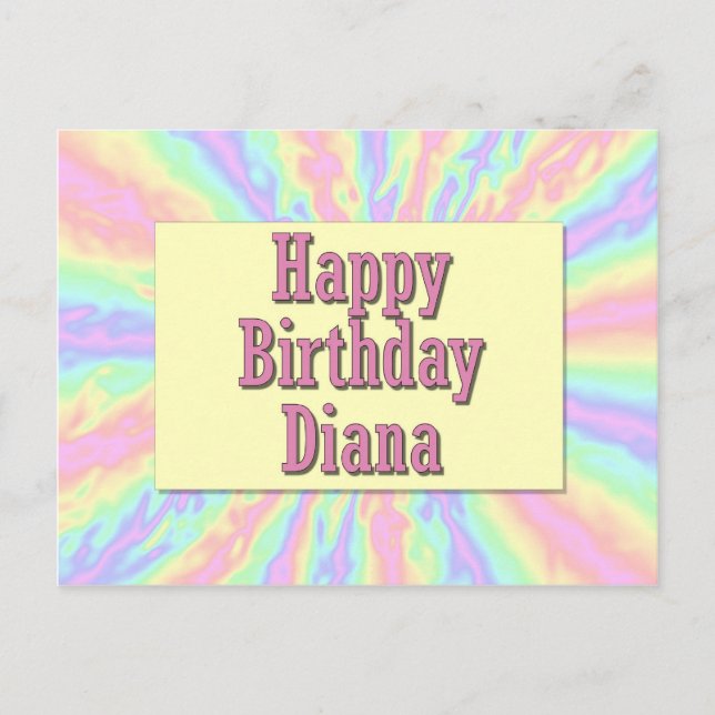Happy Birthday Diana Postcard (Front)