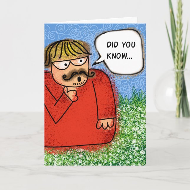 Happy Birthday Did You know Silly Joke Card (Front)