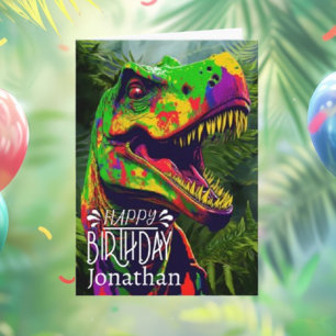Happy Birthday Dinosaur Jungle Roar  Card