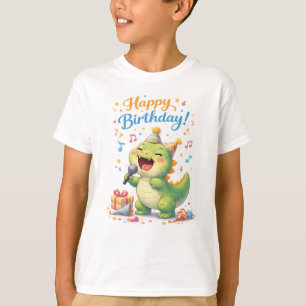 Happy Birthday Dinosaur Kids T-Shirt –