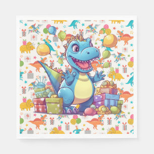 Happy Birthday Dinosaur Napkin