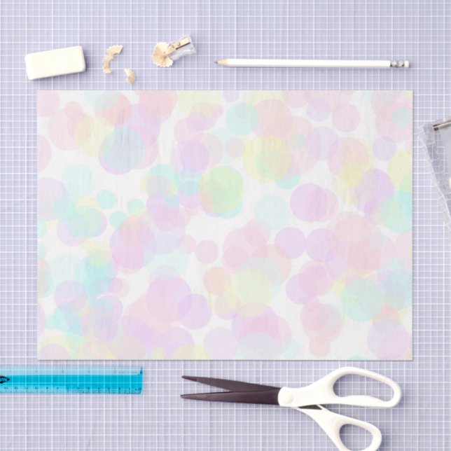 happy birthday disco balls ice cream pattern girly tissue paper (Craft)