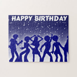 Happy Birthday Disco Dancers Jigsaw Puzzle