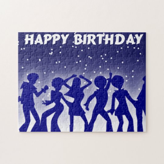 Happy Birthday Disco Dancers Jigsaw Puzzle Zazzle Co Uk