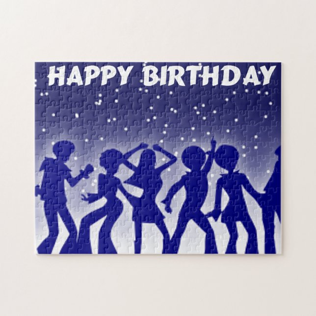 Happy Birthday Disco Dancers Jigsaw Puzzle (Horizontal)