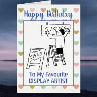 Happy Birthday - Display Artist Birthday Card