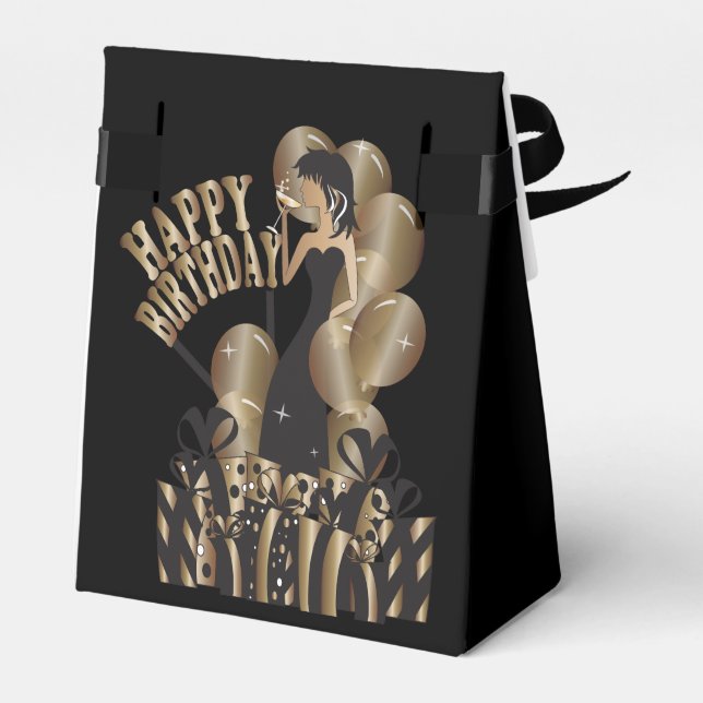 Happy Birthday Diva Girl | DIY Name | Bronze Favour Box (Back Side)