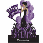 Happy Birthday Diva Girl | DIY Name | Purple Standing Photo Sculpture<br><div class="desc">Free-standing Birthday Cutouts. Makes a great conversation starter! Happy Birthday Cake and Table Toppers. - This adorable DIY happy birthday table /cake topper will be a giant hit at her party. Perfect for any age 21 and above. ⭐This Product is 100% Customisable. Graphics and text can be deleted, moved, resized,...</div>
