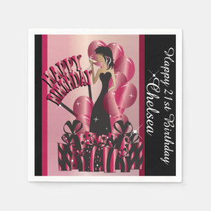 Happy Birthday Diva Girl   DIY Name   Ruby Red Napkin