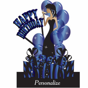 Happy Birthday Diva Girl DIY Name Sapphire Standing Photo Sculpture
