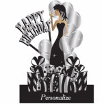 Happy Birthday Diva Girl | DIY Name | Silver Standing Photo Sculpture<br><div class="desc">Free-standing Birthday Cutouts. Makes a great conversation starter! Happy Birthday Cake and Table Toppers. - This adorable DIY happy birthday table /cake topper will be a giant hit at her party. Perfect for any age 21 and above. ✔Note: Not all template areas need changed. 📌If you need further customization, please...</div>