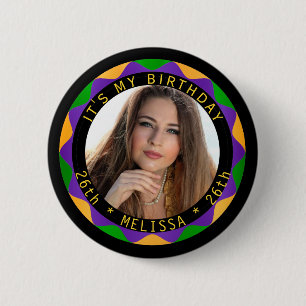 Happy Birthday - Diy Photo 6 Cm Round Badge