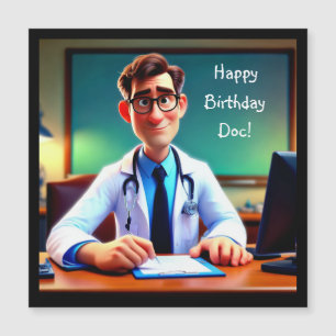 Happy Birthday Doc Magnetic Card