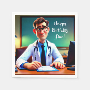 Happy Birthday Doc Napkin