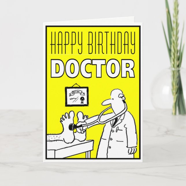 Happy Birthday Doctor Card to Personalise Inside (Front)