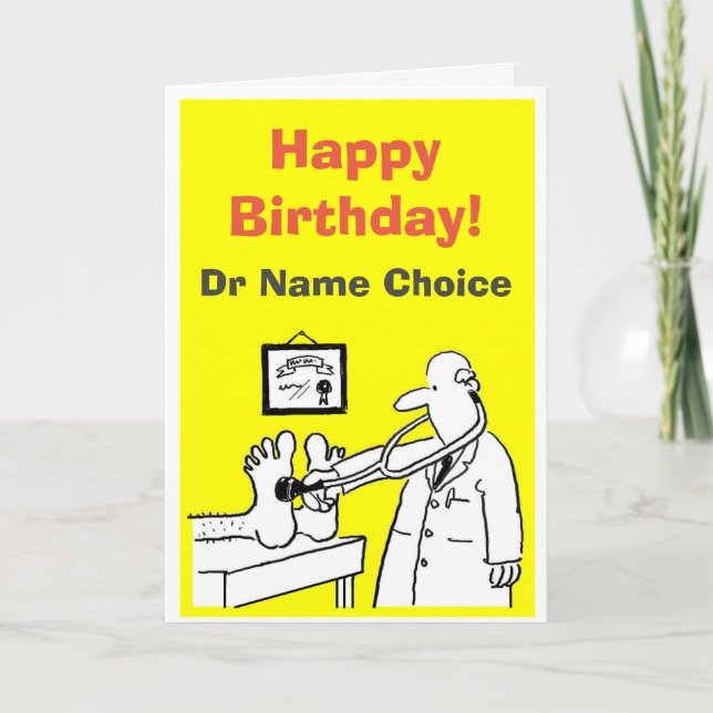 Happy Birthday Doctor Card to Personalise Inside (Front)