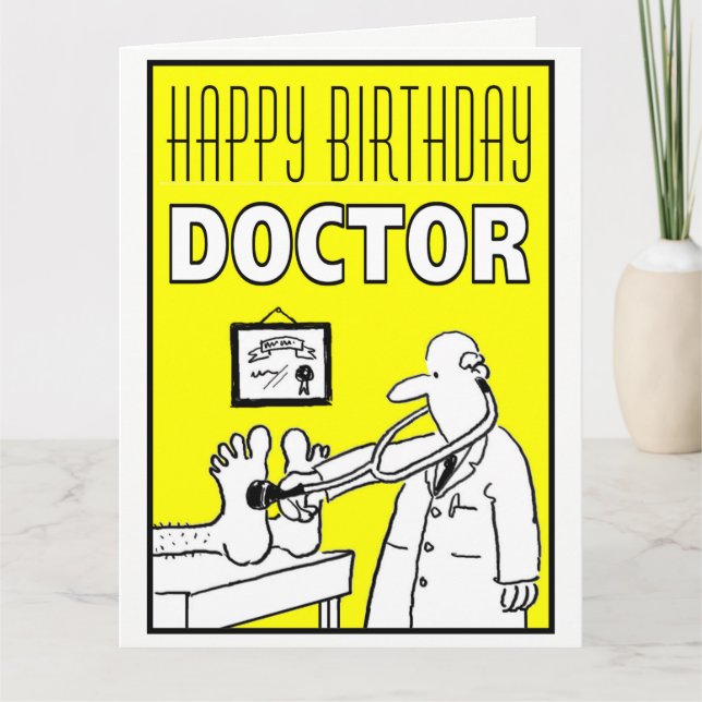 Happy Birthday Doctor Card to Personalise Inside (Front)