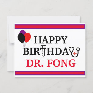 Happy Birthday - Doctor Healthcare Medical Postcar Postcard