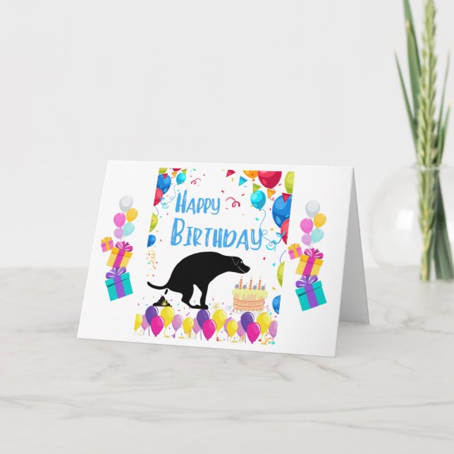 Happy Birthday Dog Card (Front)