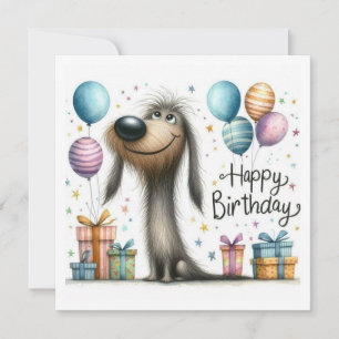 Happy Birthday dog Card