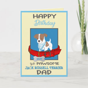 Happy Birthday Dog Daddy Jack Russell Terrier Dog Card