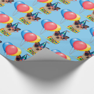 Happy Birthday Dog in the Hat Wrapping Paper