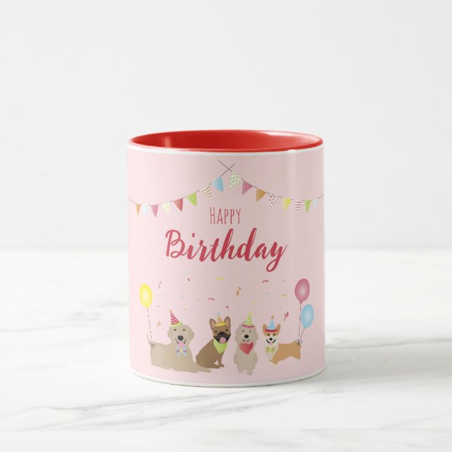 Happy Birthday Dog Party Mug (Center)