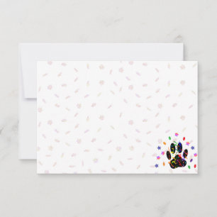 Happy Birthday Dog Paw Confetti Card
