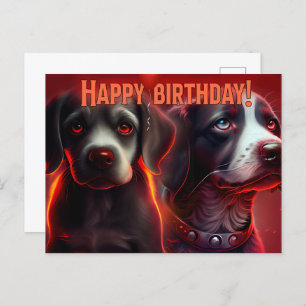 Happy birthday! Dog Postcard
