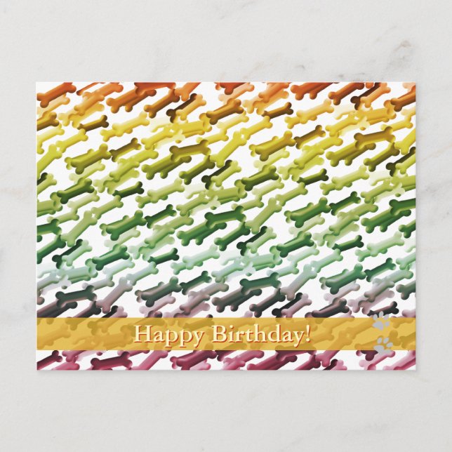 Happy Birthday! -  dog postcard (Front)