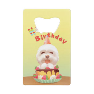 Happy Birthday Dog with Cake