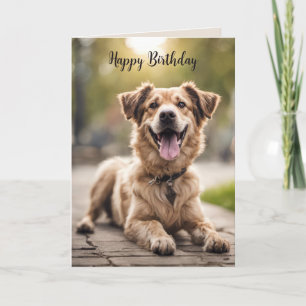 Happy Birthday Dog With Smiles Card