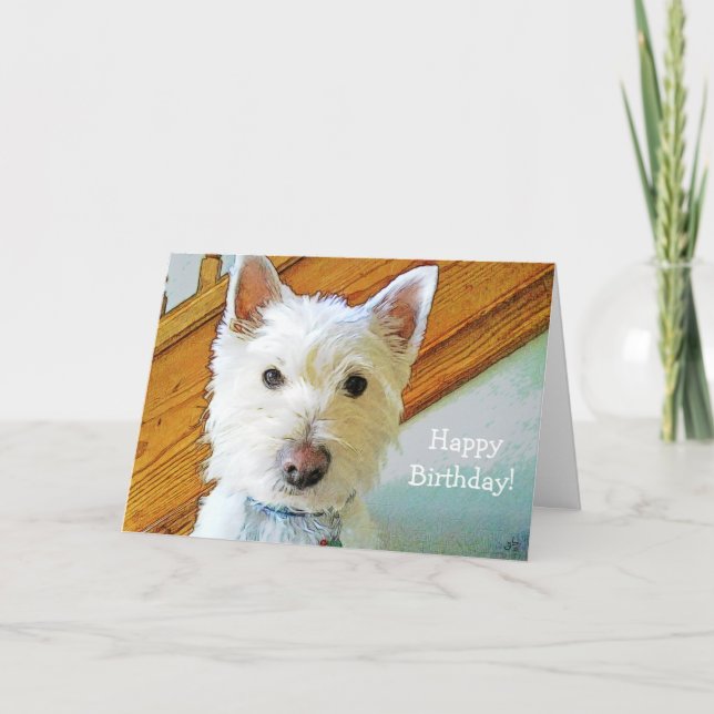 Happy Birthday Doggone It! With Westie Dog Card (Front)