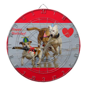 happy birthday dogs dartboard
