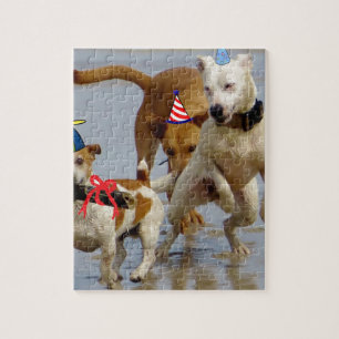happy birthday dogs jigsaw puzzle