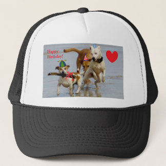 happy birthday dogs trucker hat