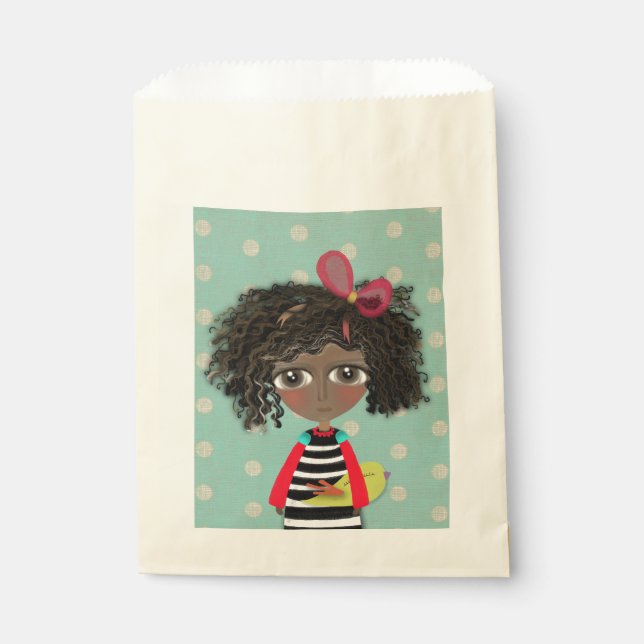 Happy Birthday Doll Sun kissed Skin Favour Bags (Front)