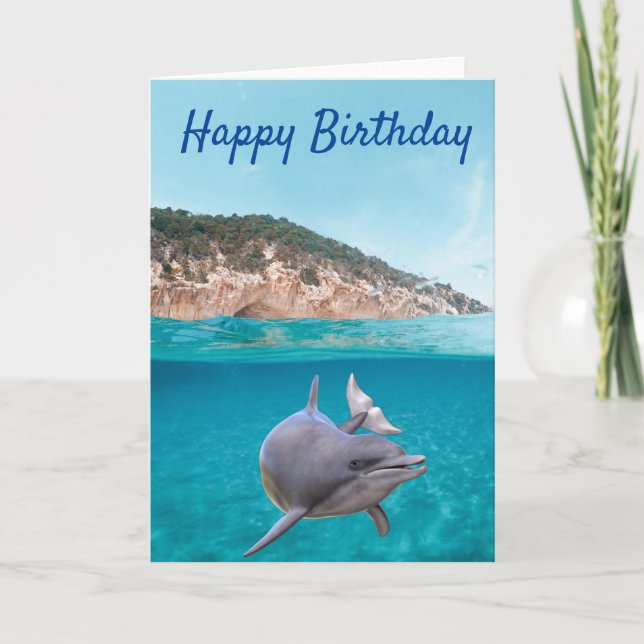 Happy Birthday Dolphin Lover  Card (Front)