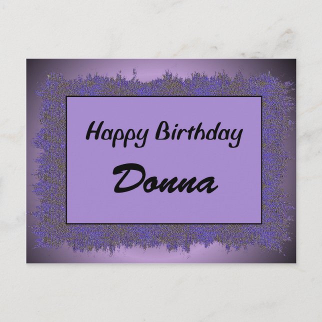 Happy Birthday Donna Postcard (Front)