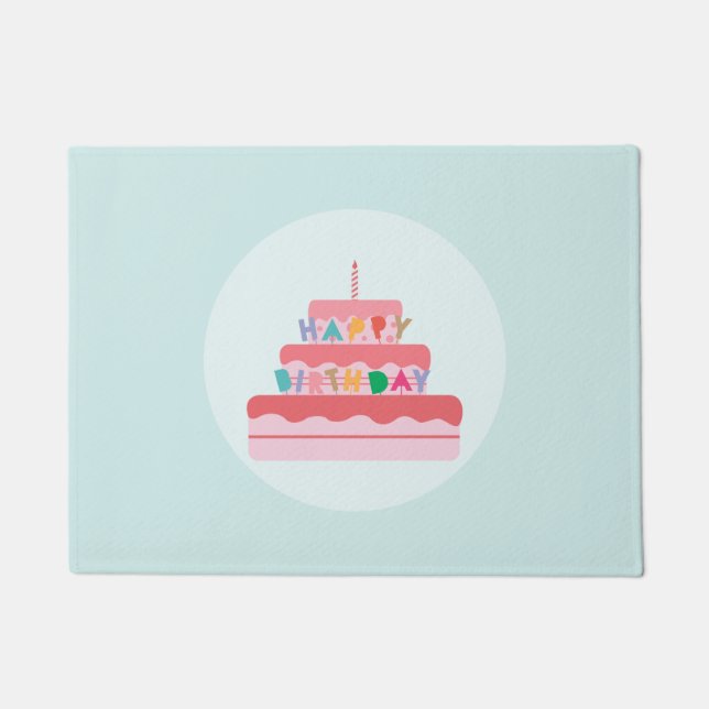 Happy Birthday Doormat (Front)